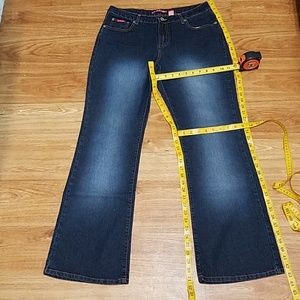 U.S. POLO ASSN. VINT DARK WASH, FADED, LADYS STRAIGHT STRETCH GIRLS JEANS 11x31